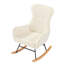 Chaise berçante en tissu, structure en métal stable, chaise rembourrée en mousse confortable avec structure solide