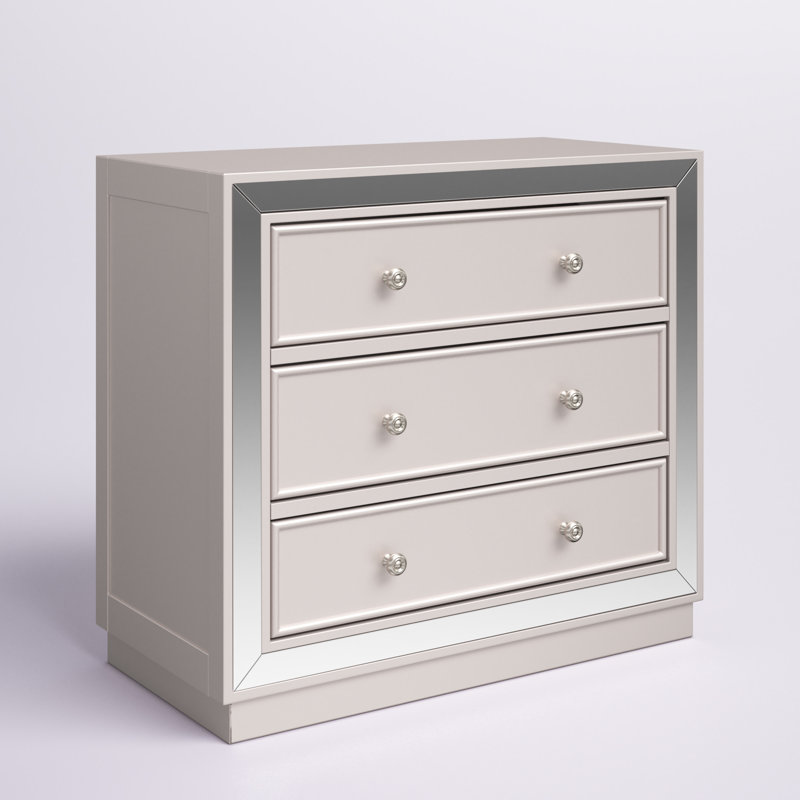 Nylah 31.87'' W 3 - Drawer Dresser, Champagne