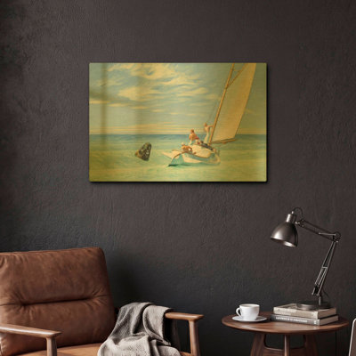 « Ground Swell, 1939 » d'Edward Hopper, tableau mural en métal doré, 61 x 41 cm