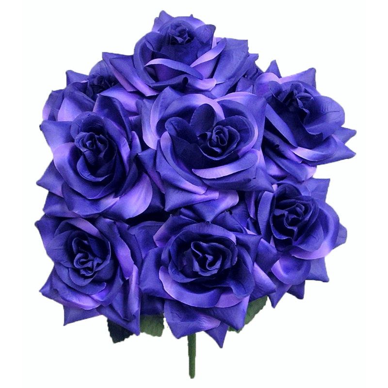 14 tiges de rosier, Mauve, H 20 po x l 12 po x P 9 po