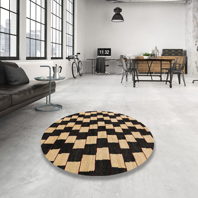 Abstract Indoor Rug, Round 3'