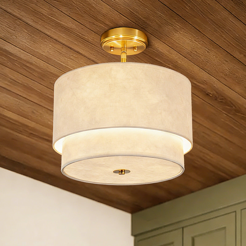 Breanna 3-Light Drum Flush Mount Ceiling Light