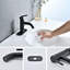 Robinet pour salle de bain à un trou noir mat-93582329-68439450