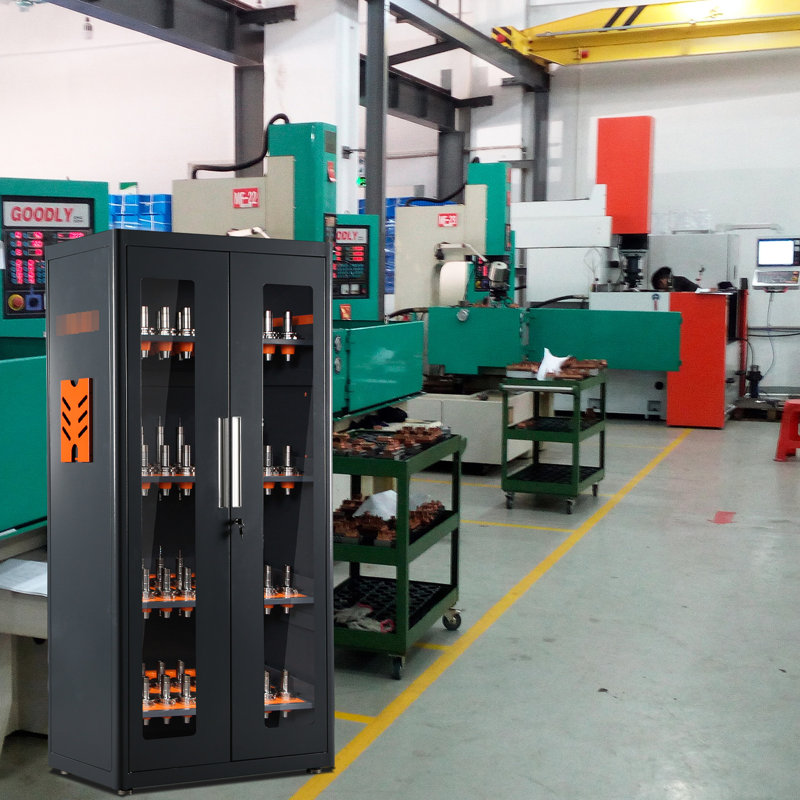 Armoire porte-outils Cat40 / Bt40, acier laminé à froid et ABS, avec poids de 1200 kg, pour les lieux de travail