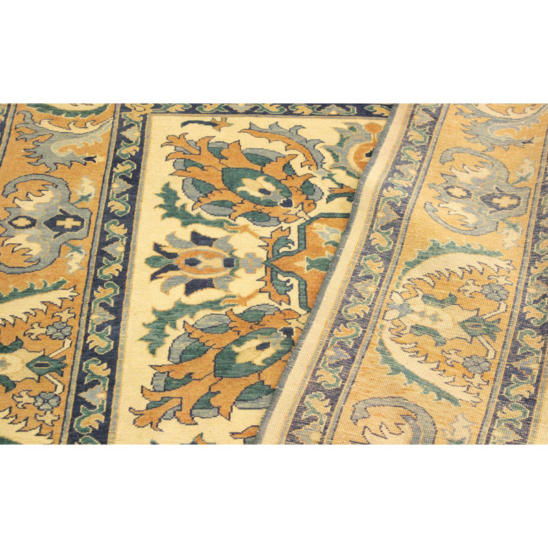 Laine beige foncé en rayonne de bambou noué à la main de style oriental bambi 5 pi 6 po x 7 pi 5 po