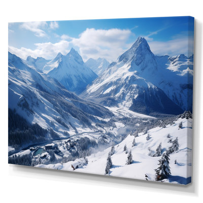 Pine Valley Winter Mountain Landscape VI - Art mural paysage d'hiver
