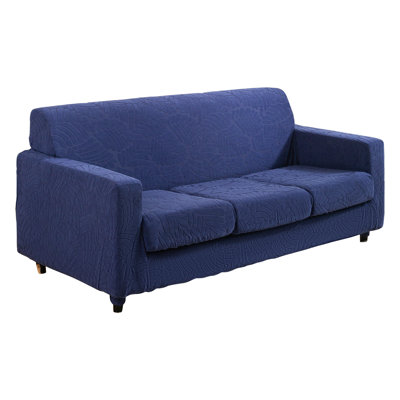 4 Piece Stretch Jacquard Couch Cover, Sofa Slipcover for 3 Cushion Couch, Machine Washable Furniture Protector