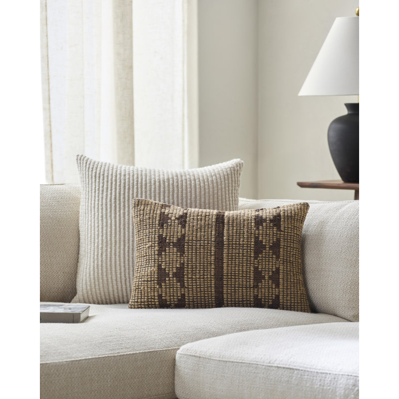 Twareg Geometric Jute Reversible Pillow Cover