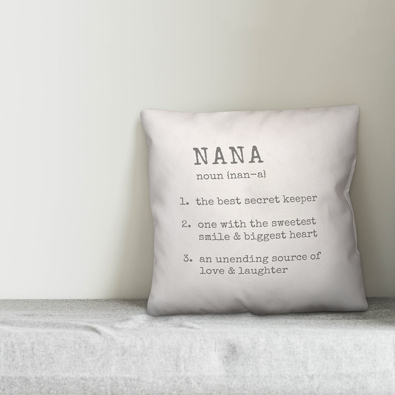  Coussin décoratif Nana, 18 po x 18 po, Pas de bourre
