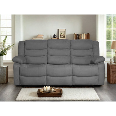 Frithiof 81" Microfiber Manual Recliner With Drop Table & Cup Holders by Latitude Run