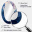 Hydrangea Ripple Effect - Grand miroir mural ovale sur métal-2077442982