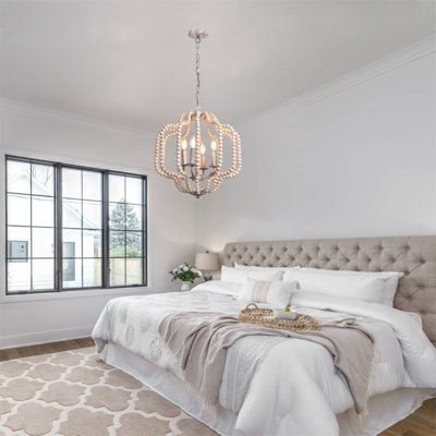 Lustre géométrique à 4 lumières de style bougie