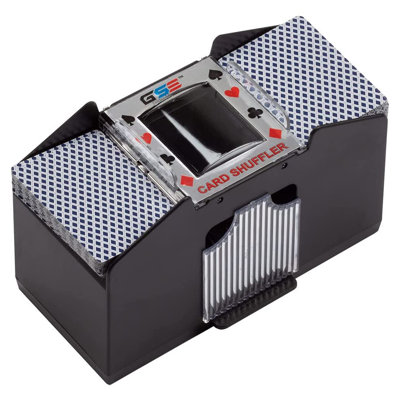 GSE 1-4 Deck Automatic Card Shuffler, Battery-Operated Shuffler Machine for Playing Cards and Card Games