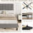 Twin XL Upholstered Bed Frame with Adjustable Headboard, Linen Platform Bed, Grey-1408202269-1408202264