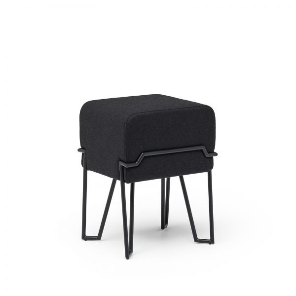 Metal Accent Stool, Black
