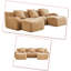 Canapé modulaire rembourré 3 places avec 2 repose-pieds Modern-2062882710-2062881899