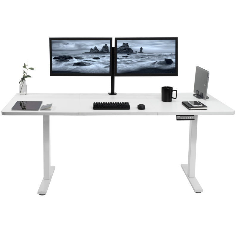 VIVO Electric Dual Motor 71” x 30” Standing Desk, E2B7B Series, White