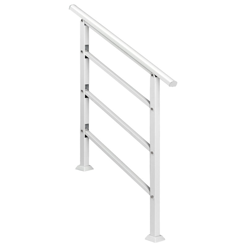 Rampe d'escalier extérieure en fer blanc pour rampe pour 1 à 3 marches
