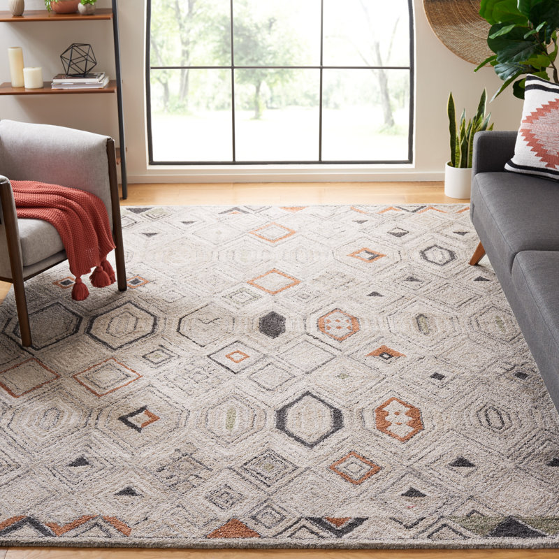 Marquee Hand Tufted Performance Geometric Rug, Rectangle 8' x 10'
