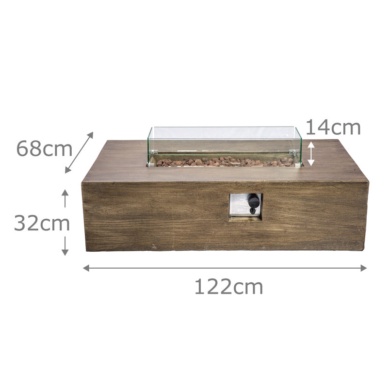 Rectangle Polyresin Propane Smokeless