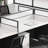 Mickaela Rectangle 6 Person Cubicle with Cable Management