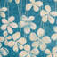 Tapis bleu turquoise à motif floral Zaizi-305690805