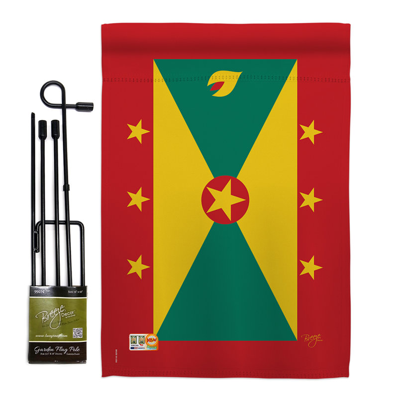 Double Sided 18.5'' H x 13'' W Polyester Flag Set