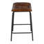 Tabouret de bar capitonné en cuir 24 po Reza-1968756533