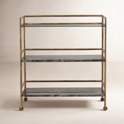 Glass and Iron Bar Cart