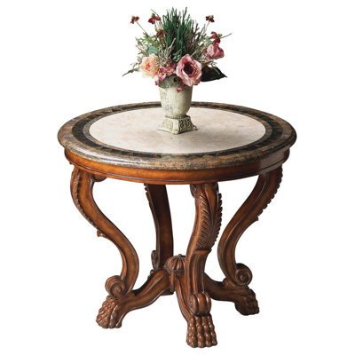 Mable Fossil Stone 36" Foyer Table