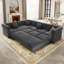 115.3 " Velvet L-Shaped Sofa Bed