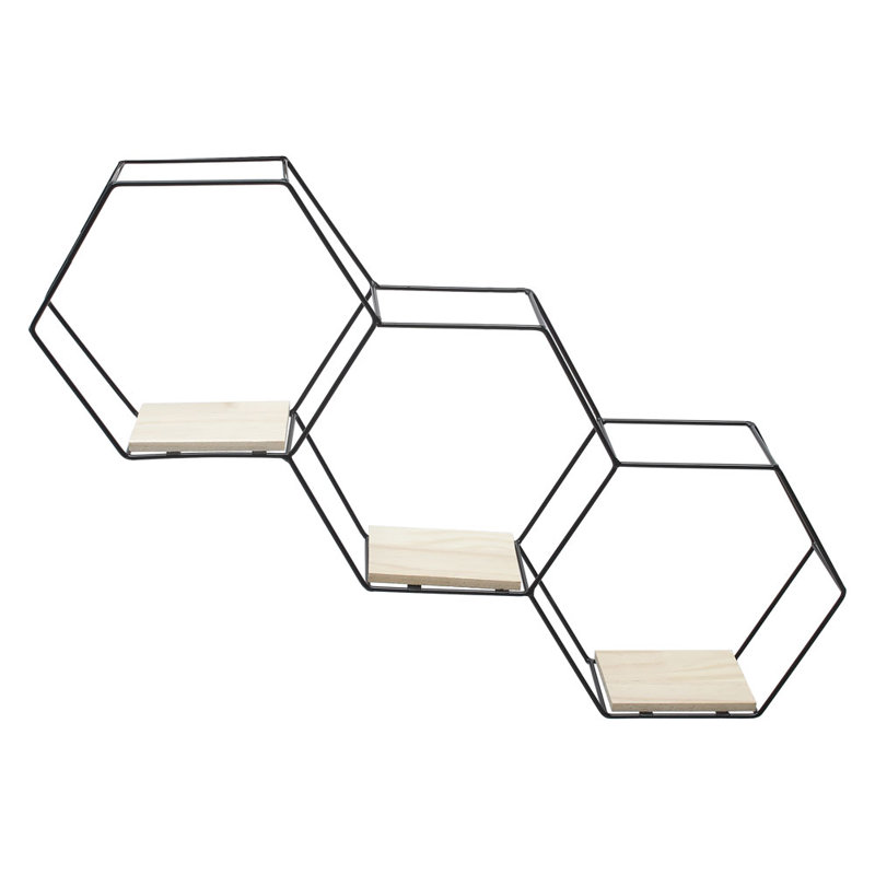 Lonetta 3 Piece Hexagon Tiered Shelf