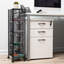 Armoire de rangement avec tiroirs Mind Reader, organisateur de bureau, rangement, L 8 po x l 11 po x H 31,5 po, noir