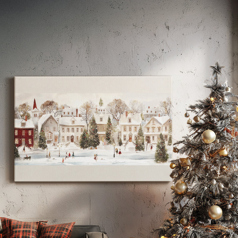 Toile tendue perlée Yule Square, H 24 po x l 36 po