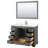Deborah 48 " W Freestanding Standard Free Standing Single Double Single Vanity Bathroom Vanity With Marble Top with Mirror-97691429-97691435-97691433