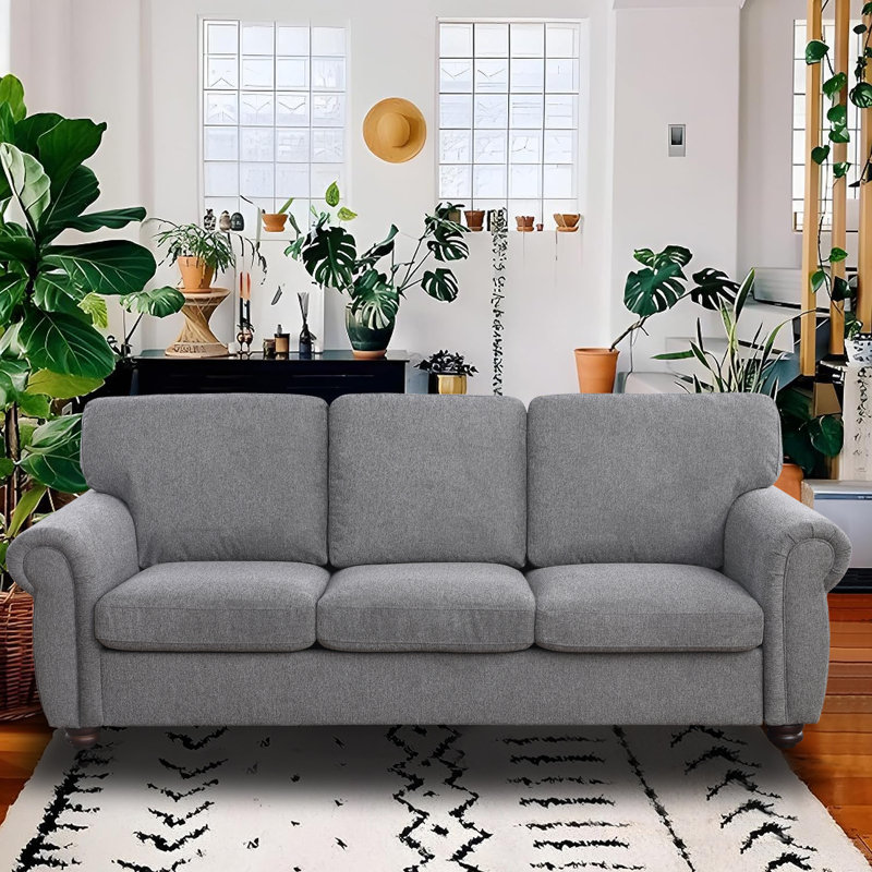 Upholstered 84.65 " Chenille Sofa