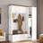 5-in-1 Hall Tree With Bench, Coat Rack, Drawers, Cabinets And Extra-large Side Storage Space-1980563344