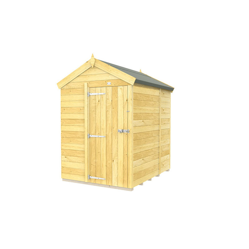 5ft x 6ft Apex Shed - Single Door without Windows