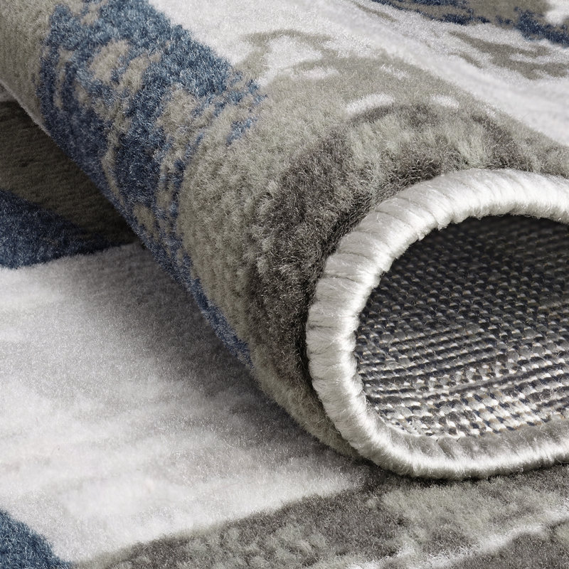 Geometric Blocks Area Rug Set