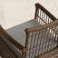 Chaise de patio pivotante en osier