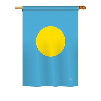 Drapeau maison en polyester 2 côtés palau