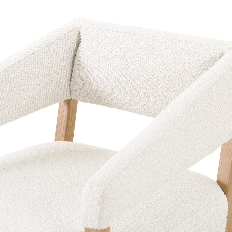 Gary Armchair, White, Natural