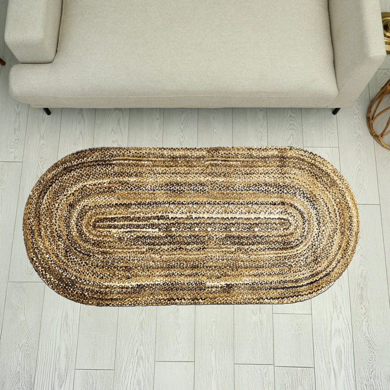 Tapis lavable naturel moyen Lancaster, Brun clair; vert, L 28 po x L 59 po