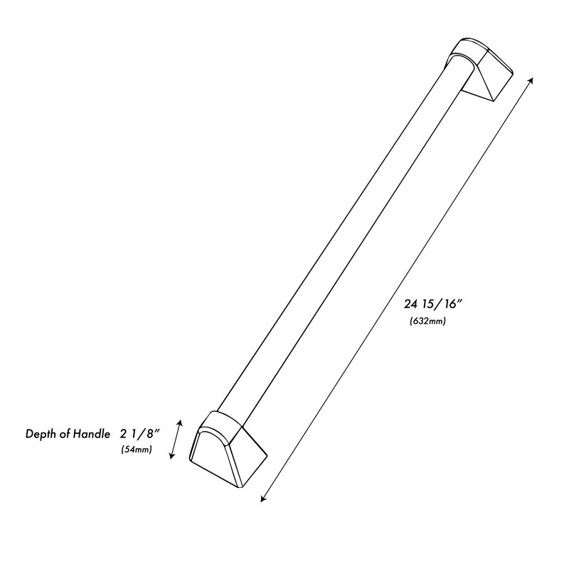 ZLINE Autograph Edition 30 in. Wall Oven Helix Handle (Set of 1) in Matte Black, Matte Black