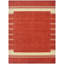 Wool Striped Area Rug in Red-75233162