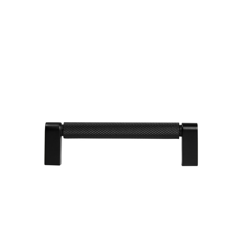 Ensemble de 2 poignées moletées Zenith, 4", Noir mat