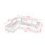 Canapé modulaire 104 po avec méridienne en L 104 po-299598447