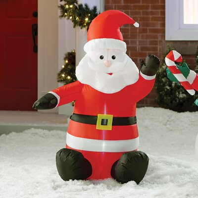 The Holiday Aisle® Inflatable Santa Claus Decoration & Reviews | Wayfair