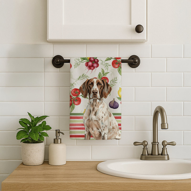German Shorthaired Pointer Vegetables Kitchen Towel, German Shorthaired Pointer
