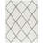 Cassundra Rectangle Geometric Machine Woven Polyester Area Rug in Charcoal/White-1953853430